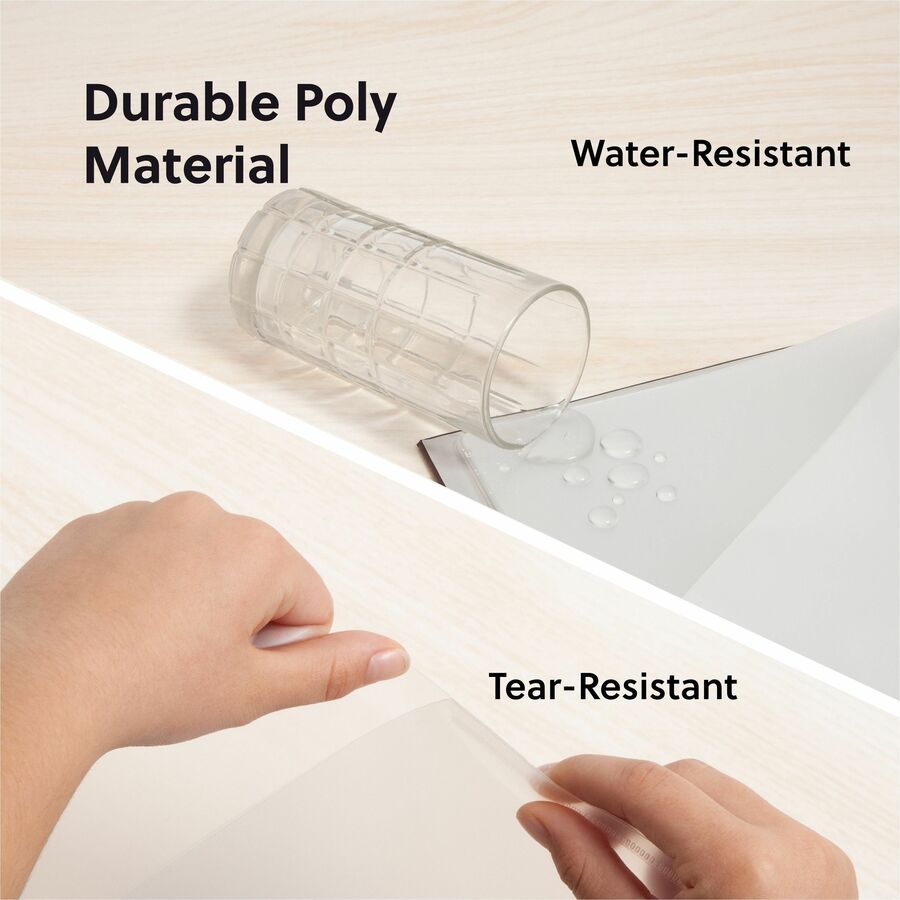 Smead Letter File Jacket - 8 1/2" x 11" - Poly - Clear - 5 / Pack