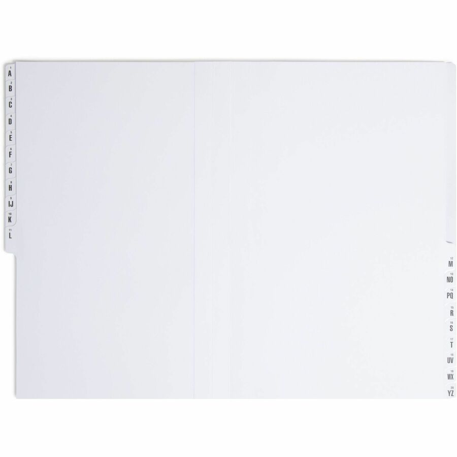 20 x Divider(s) - Character - A-Z - Legal - 8.50" Width x 14" Length - 30% Recycled - 1 Each