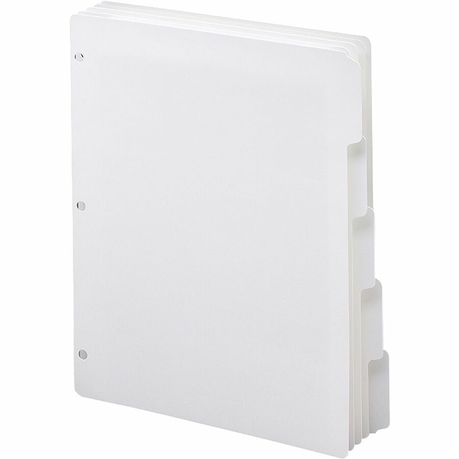 5 Tab(s)/Set - Letter - 8.50" Width x 11" Length - White Divider - 10% Recycled - 1 Box