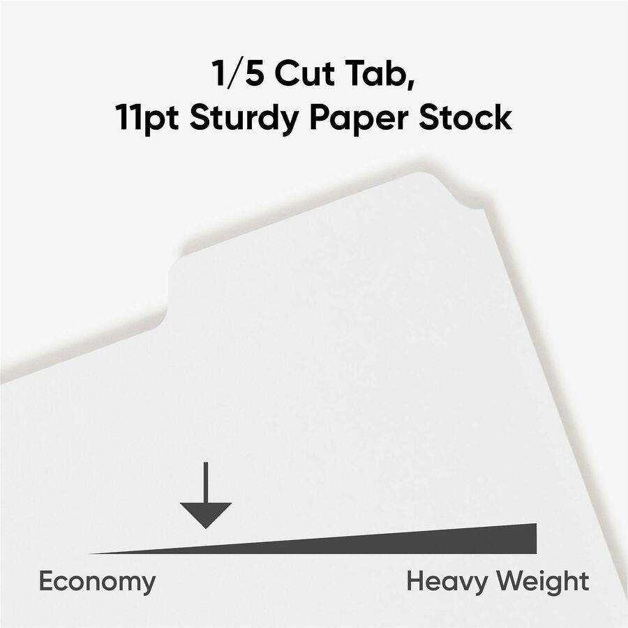 5 Tab(s)/Set - Letter - 8.50" Width x 11" Length - White Divider - 10% Recycled - 1 Box