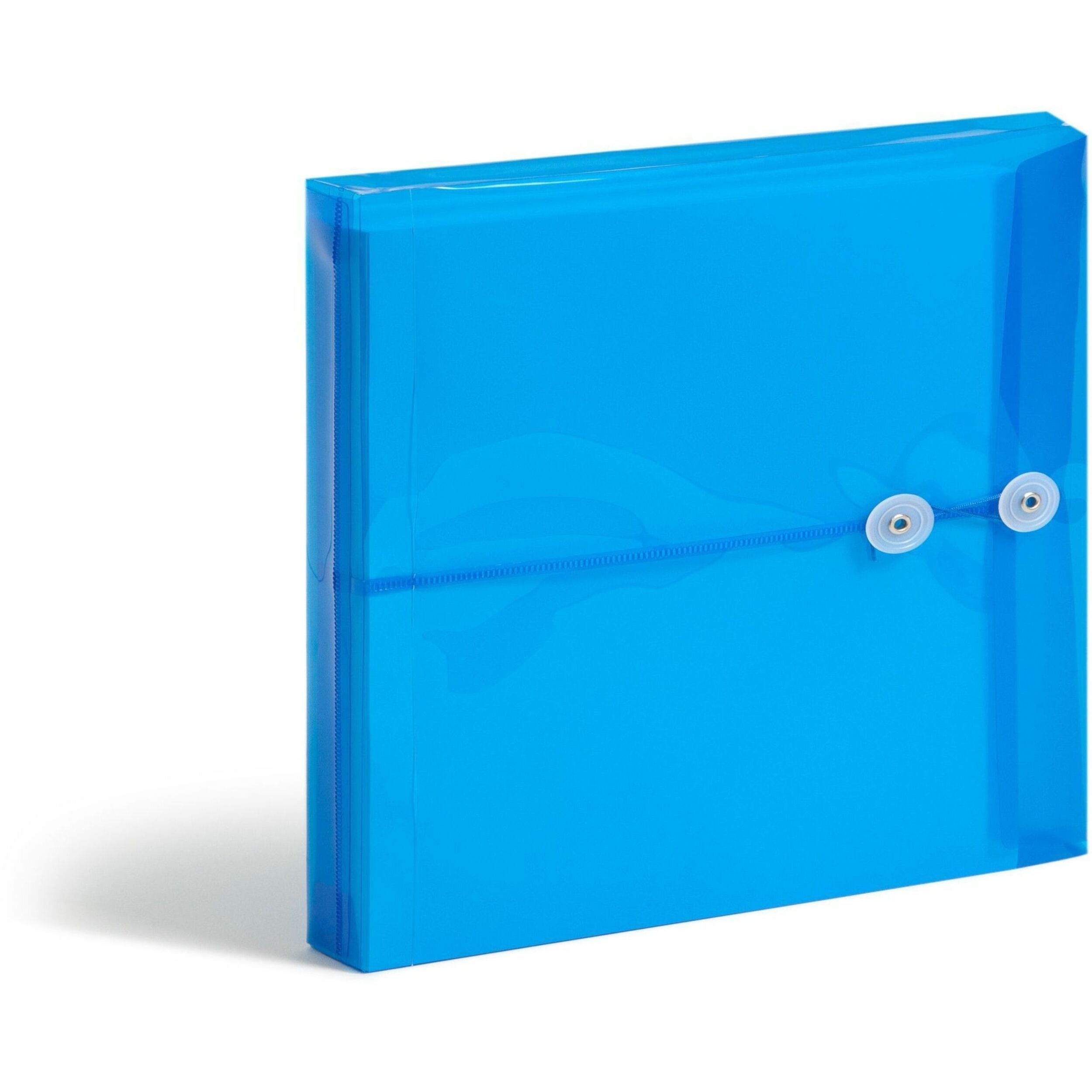8 1/2" x 11" - 200 Sheets Capacity - 1 1/4" Expansion - Polypropylene - Blue - 5 / Pack