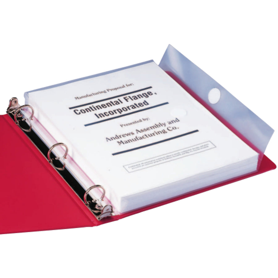 For Letter 8 1/2" x 11" Sheet - 3 x Rings - Clear - Poly - 3 / Pack