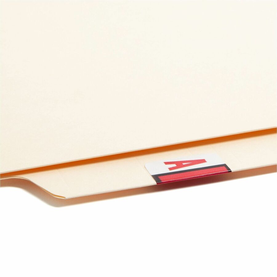 Smead BCCR Bar-Style Color-Coded Labels - A - x 1 1/4" Width x 1" Length - Red - Laminated - 1 Roll