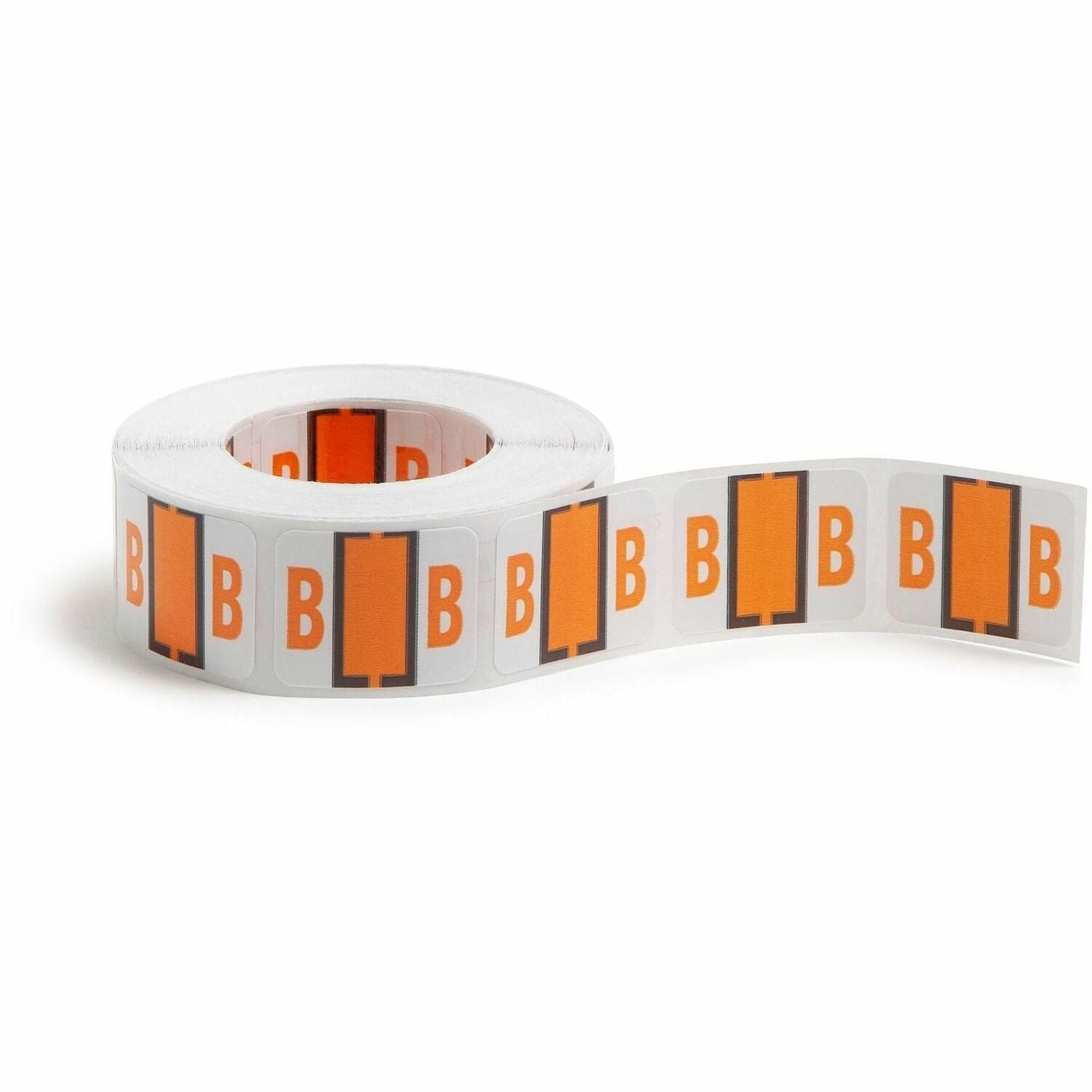 Smead BCCR Bar-Style Color-Coded Labels - B - x 1 1/4" Width x 1" Length - Light Orange - Laminated - 1 Roll