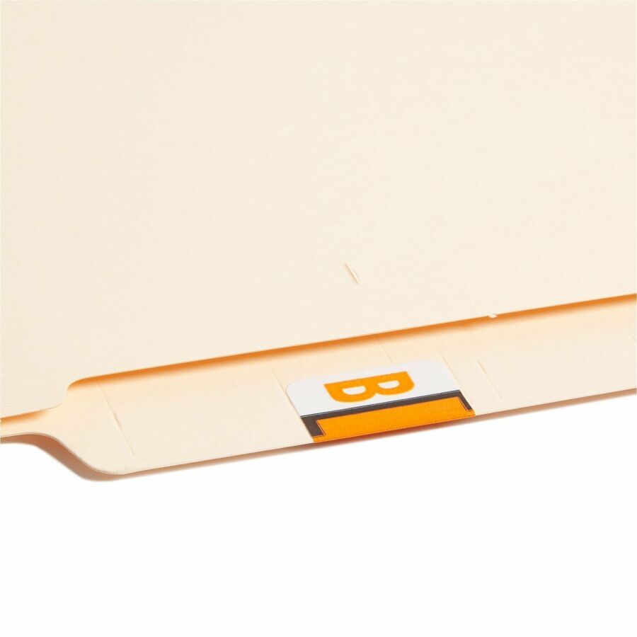 Smead BCCR Bar-Style Color-Coded Labels - B - x 1 1/4" Width x 1" Length - Light Orange - Laminated - 1 Roll