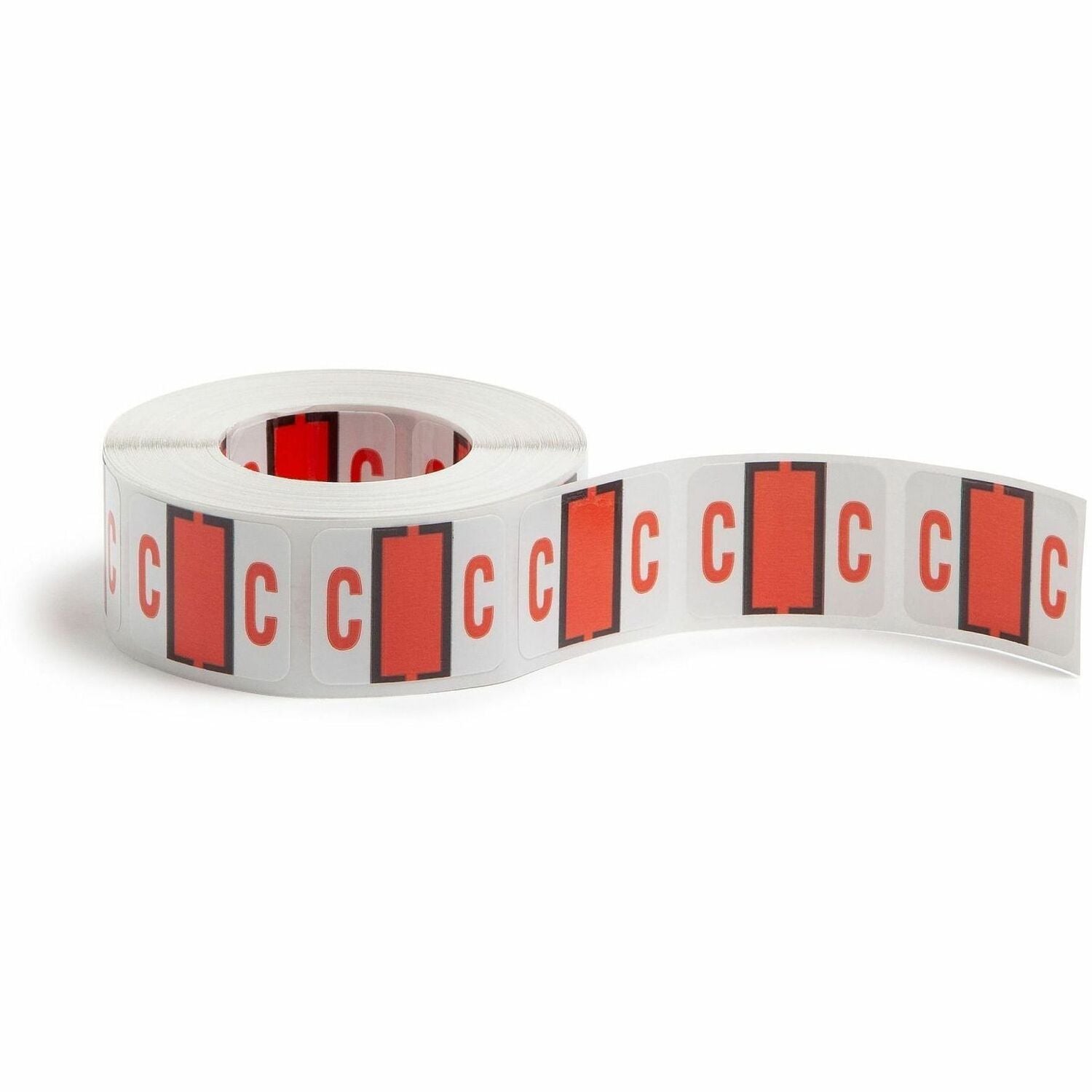 Smead BCCR Bar-Style Color-Coded Labels - C - x 1 1/4" Width x 1" Length - Dark Orange - Laminated - 1 Roll