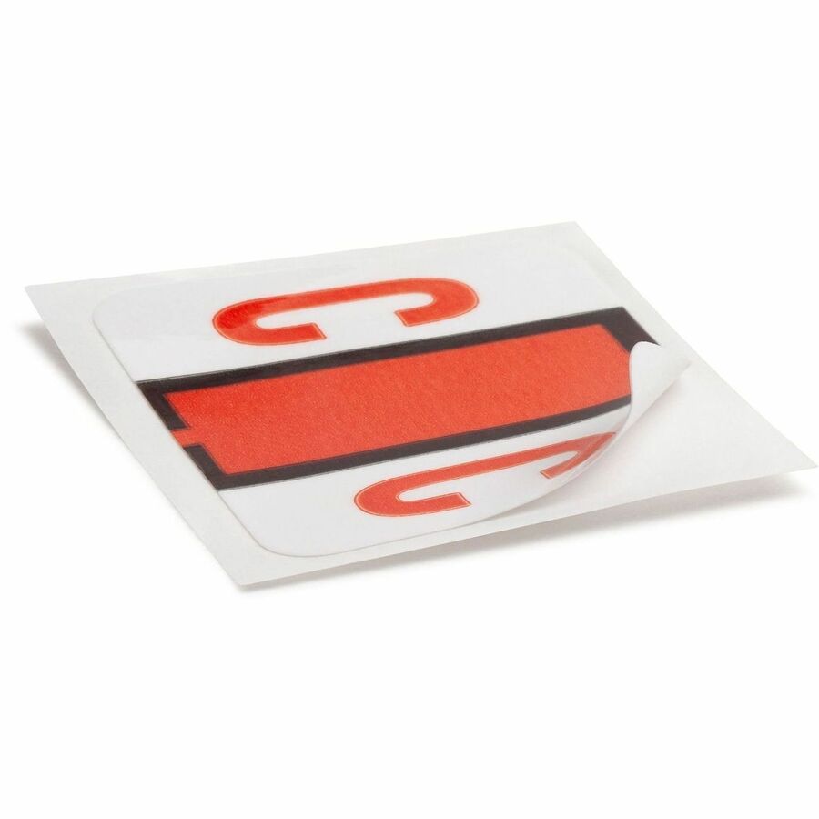 Smead BCCR Bar-Style Color-Coded Labels - C - x 1 1/4" Width x 1" Length - Dark Orange - Laminated - 1 Roll