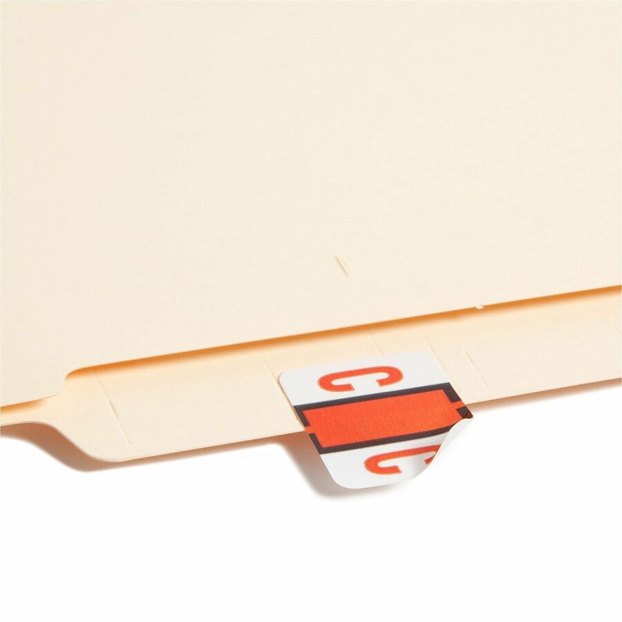 Smead BCCR Bar-Style Color-Coded Labels - C - x 1 1/4" Width x 1" Length - Dark Orange - Laminated - 1 Roll