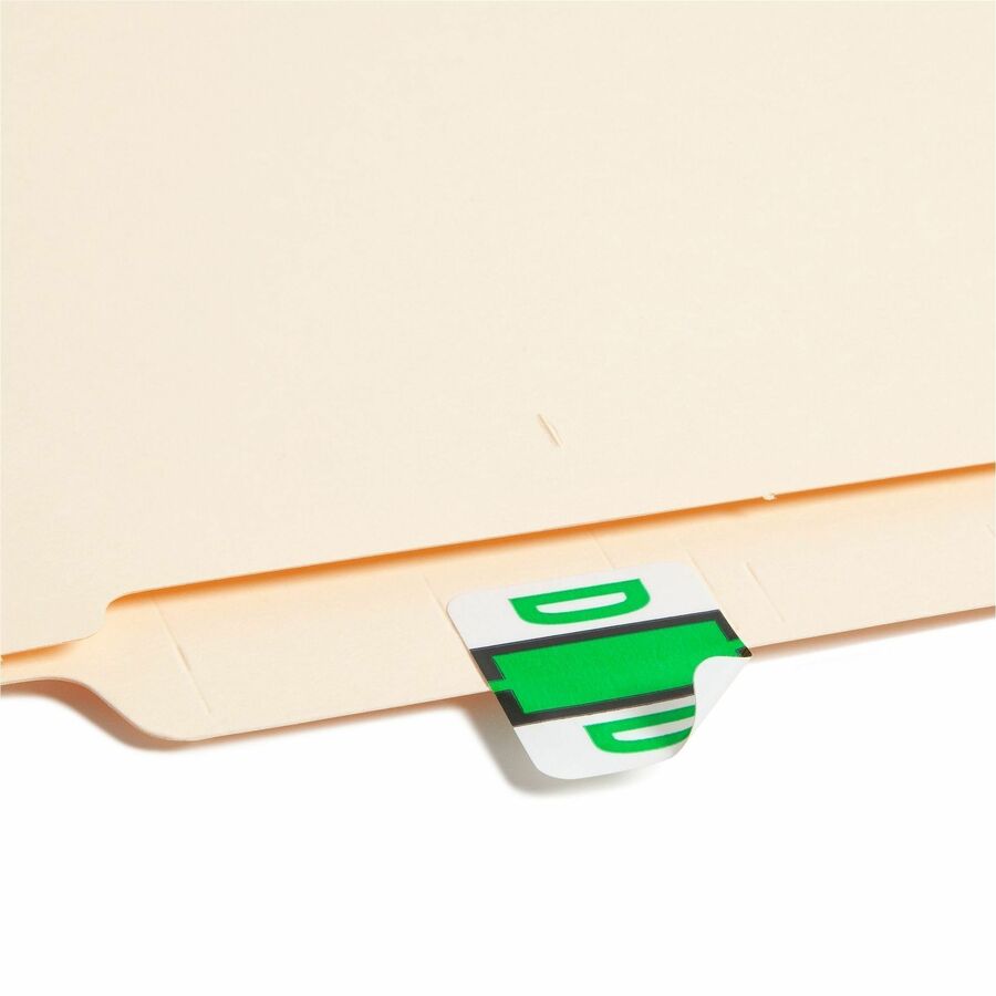 Smead BCCR Bar-Style Color-Coded Labels - D - x 1 1/4" Width x 1" Length - Light Green - Laminated - 1 Roll