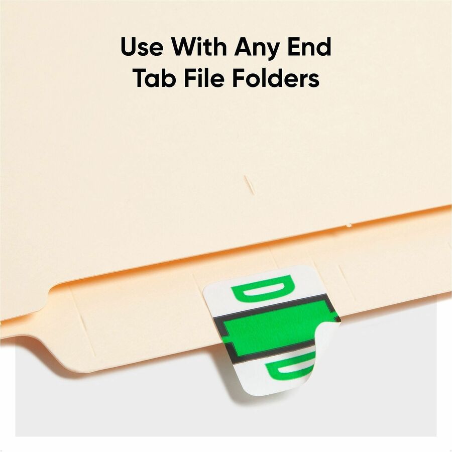 Smead BCCR Bar-Style Color-Coded Labels - D - x 1 1/4" Width x 1" Length - Light Green - Laminated - 1 Roll