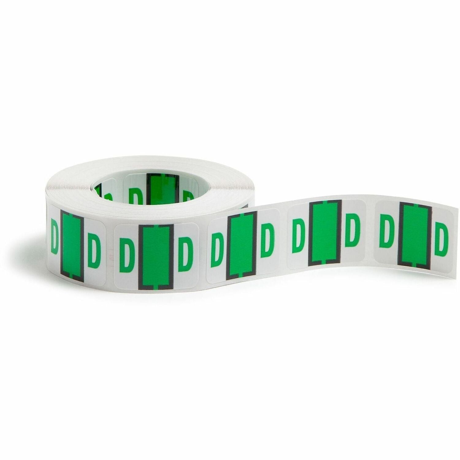 Smead BCCR Bar-Style Color-Coded Labels - D - x 1 1/4" Width x 1" Length - Light Green - Laminated - 1 Roll