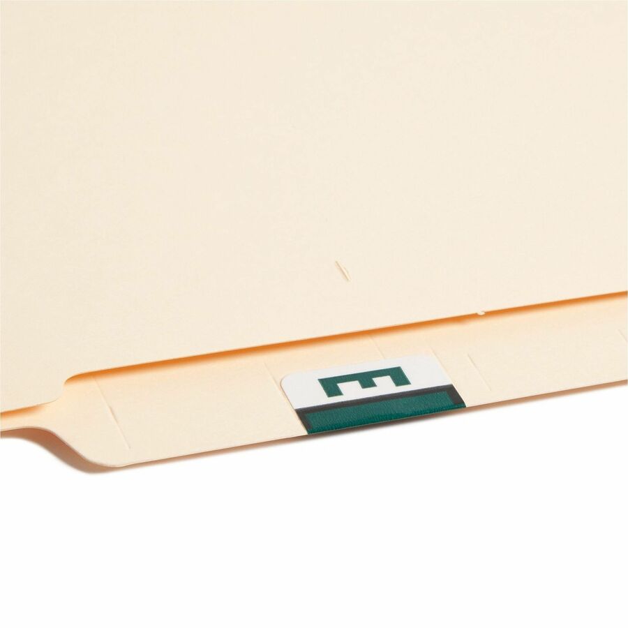 Smead BCCR Bar-Style Color-Coded Labels - E - x 1 1/4" Width x 1" Length - Dark Green - Laminated - 1 Roll