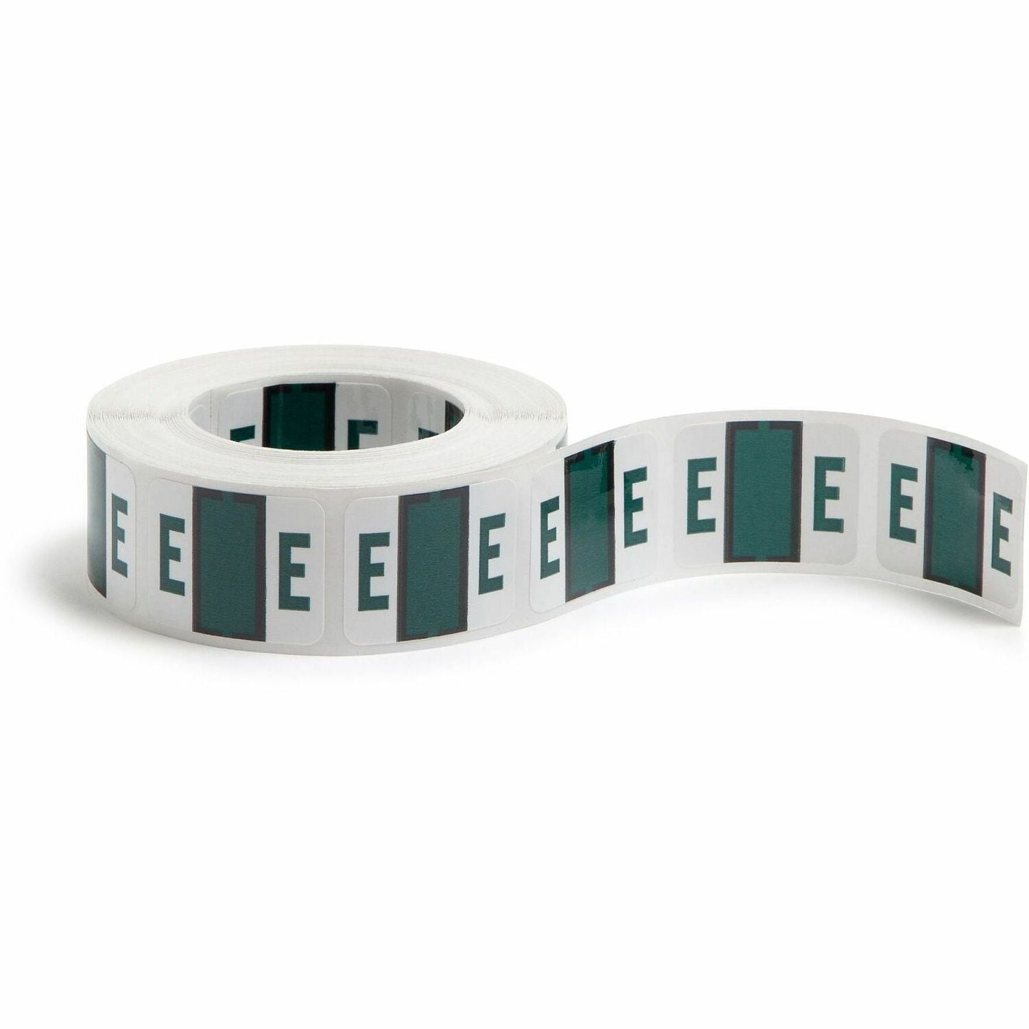 Smead BCCR Bar-Style Color-Coded Labels - E - x 1 1/4" Width x 1" Length - Dark Green - Laminated - 1 Roll