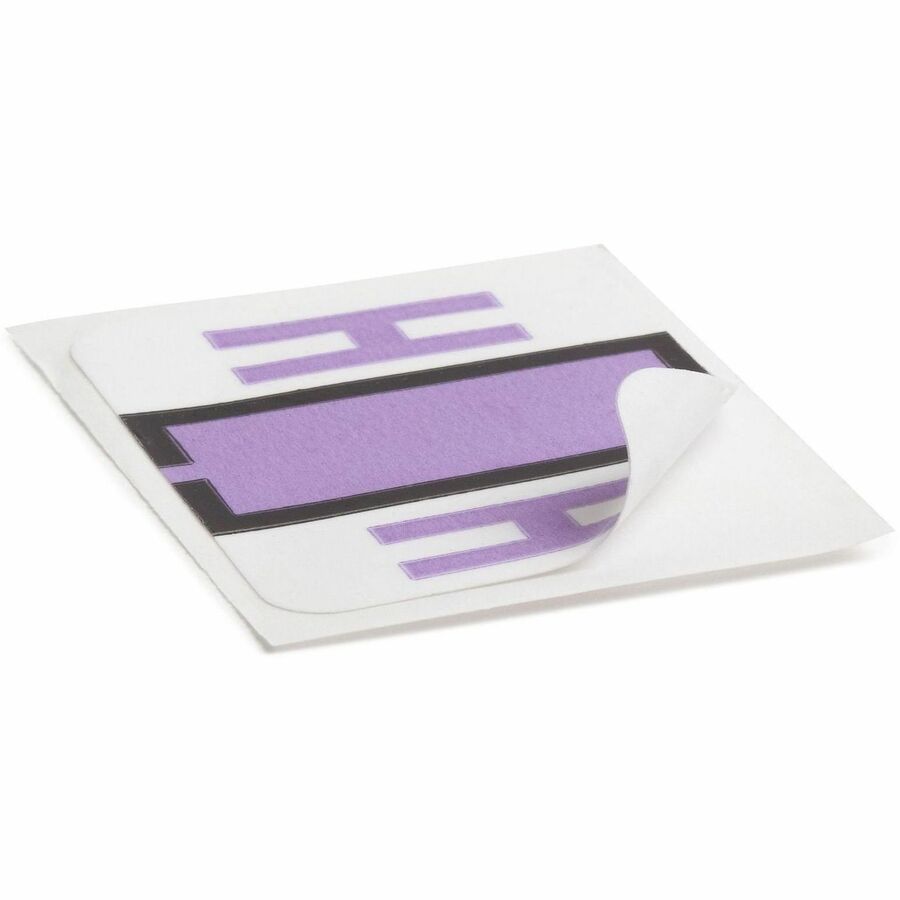 Smead BCCR Bar-Style Color-Coded Labels - H - x 1 1/4" Width x 1" Length - Lavender - Laminated - 1 Roll