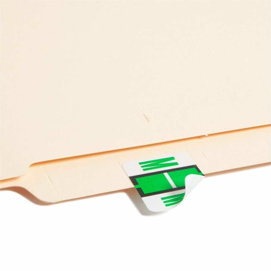 Smead BCCR Bar-Style Color-Coded Labels - M - x 1 1/4" Width x 1" Length - Light Green - Laminated - 1 Roll