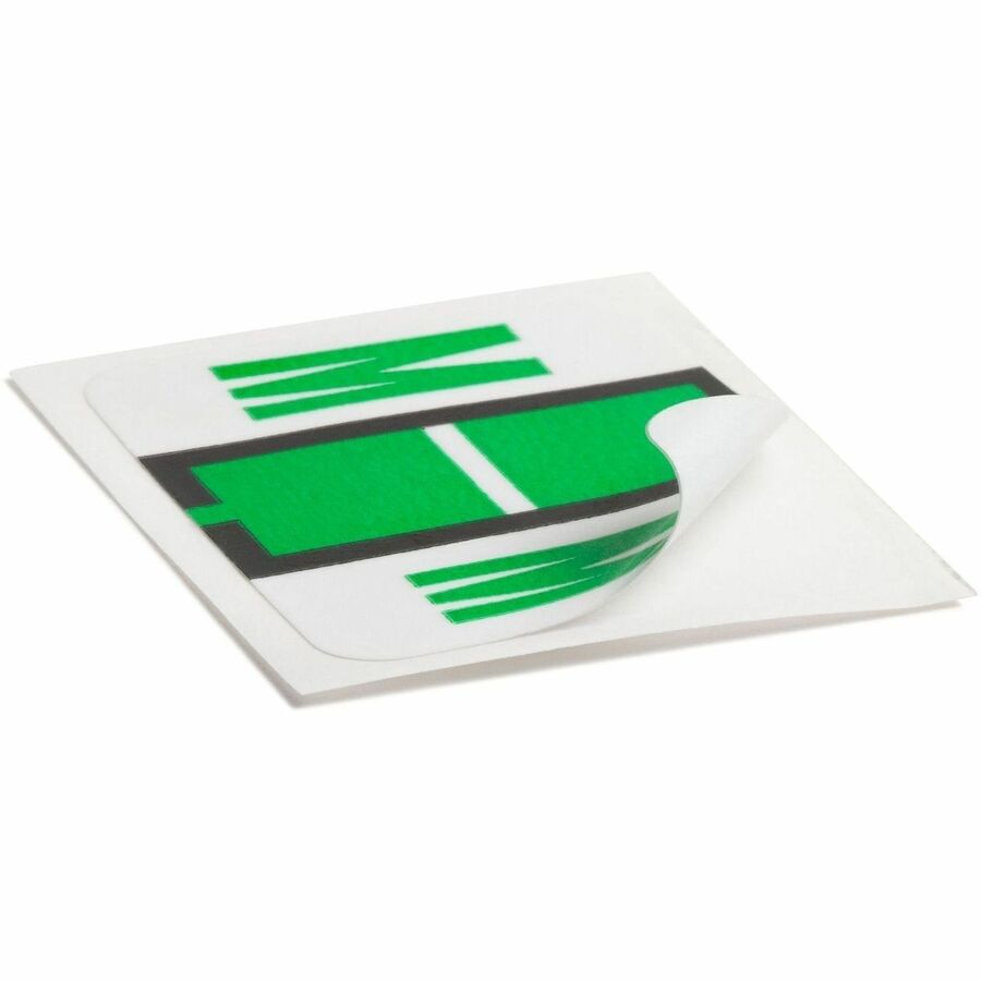 Smead BCCR Bar-Style Color-Coded Labels - M - x 1 1/4" Width x 1" Length - Light Green - Laminated - 1 Roll