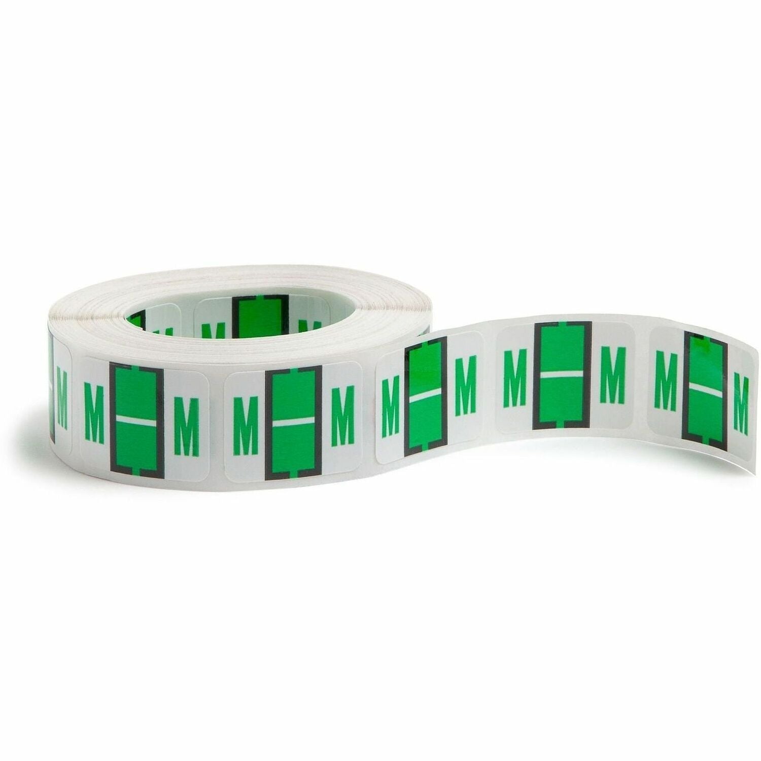 Smead BCCR Bar-Style Color-Coded Labels - M - x 1 1/4" Width x 1" Length - Light Green - Laminated - 1 Roll