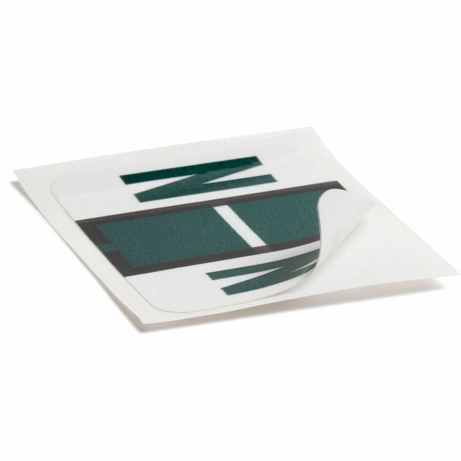 Smead BCCR Bar-Style Color-Coded Labels - N - x 1 1/4" Width x 1" Length - Dark Green - Laminated - 1 Roll
