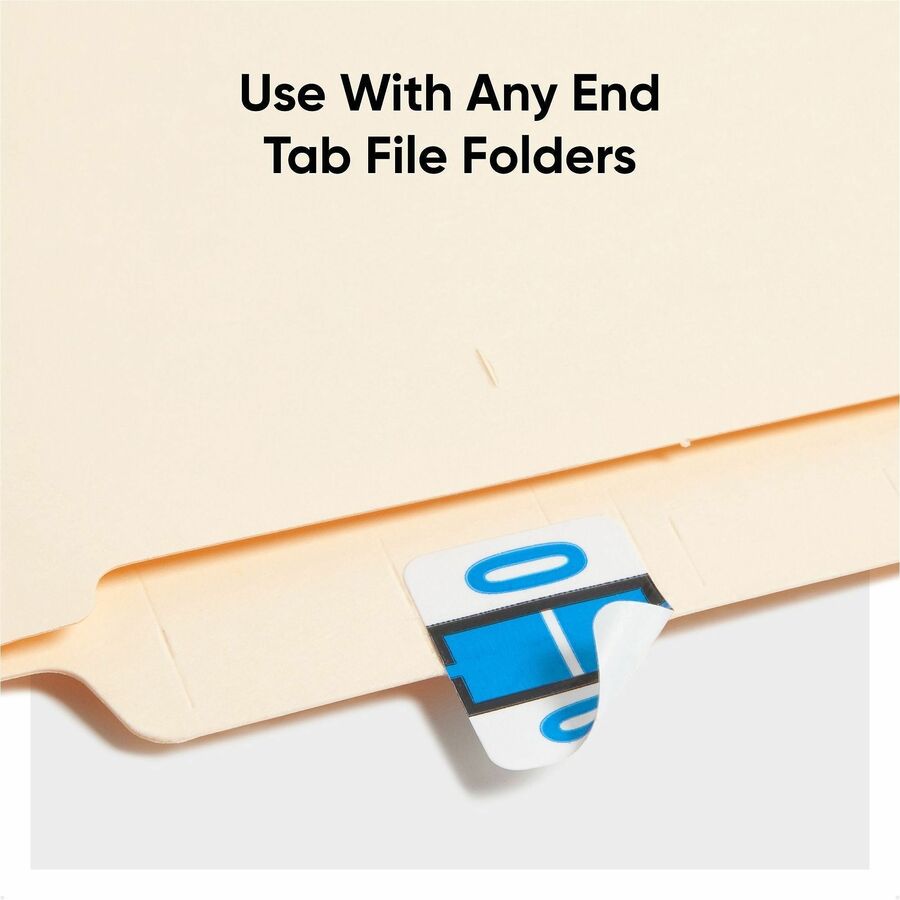 Smead BCCR Bar-Style Color-Coded Labels - O - x 1 1/4" Width x 1" Length - Blue - Laminated - 1 Roll