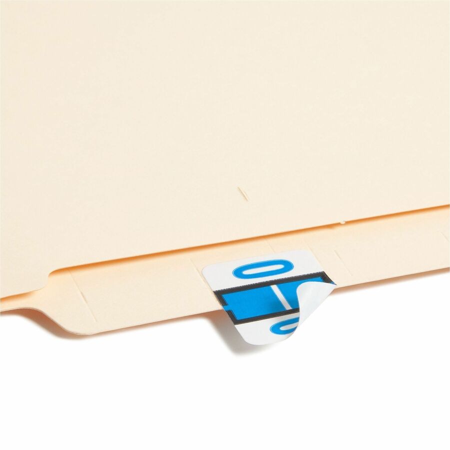 Smead BCCR Bar-Style Color-Coded Labels - O - x 1 1/4" Width x 1" Length - Blue - Laminated - 1 Roll