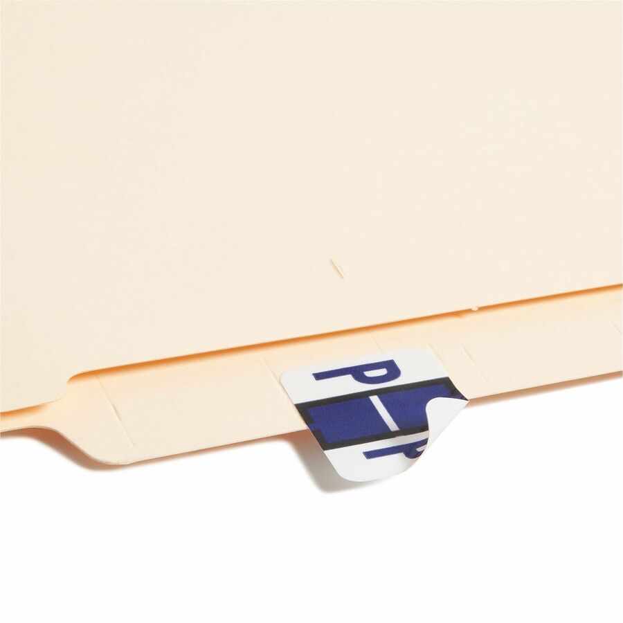 Smead BCCR Bar-Style Color-Coded Labels - P - x 1 1/4" Width x 1" Length - Violet - Laminated - 1 Roll