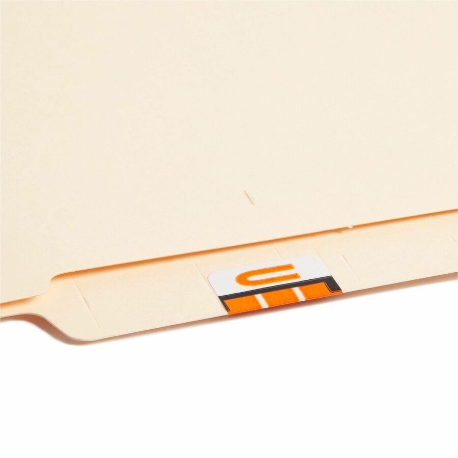 Smead BCCR Bar-Style Color-Coded Labels - U - x 1 1/4" Width x 1" Length - Light Orange - Laminated - 1 Roll
