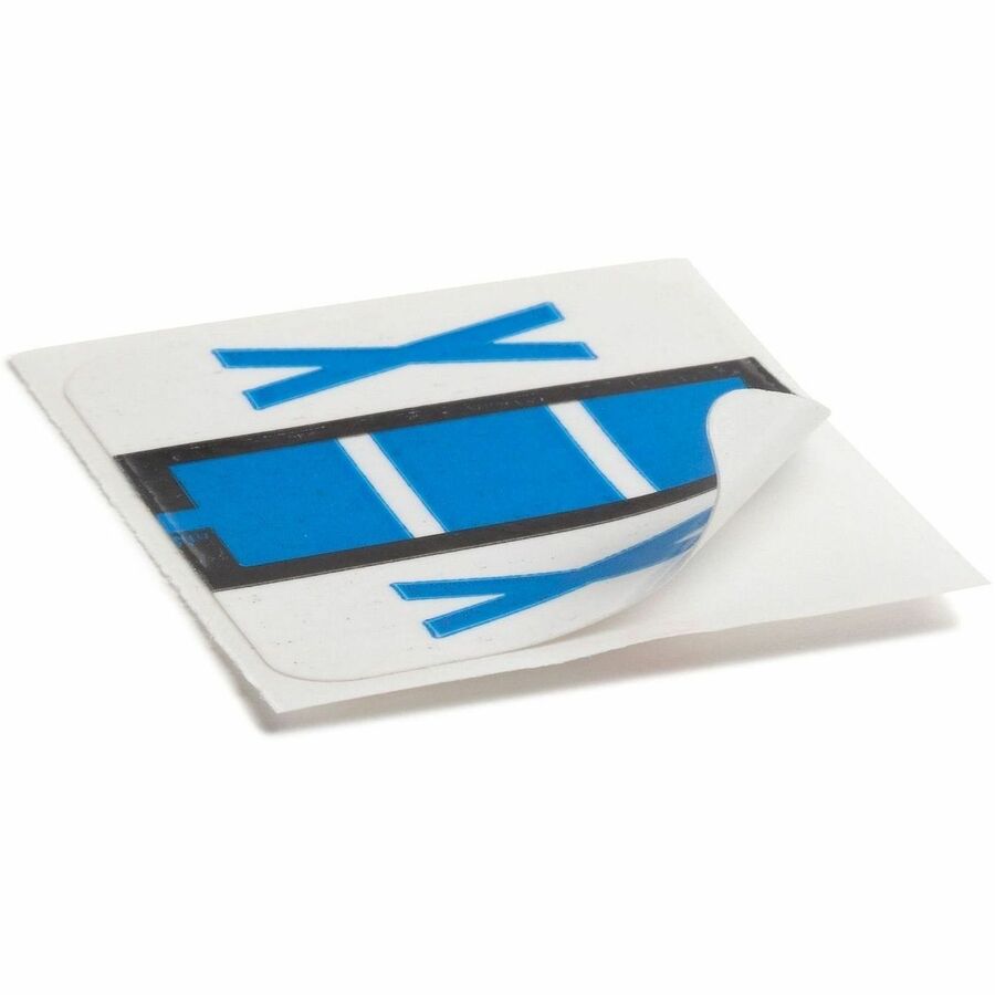 Smead BCCR Bar-Style Color-Coded Labels - X - x 1 1/4" Width x 1" Length - Blue - Laminated - 1 Roll