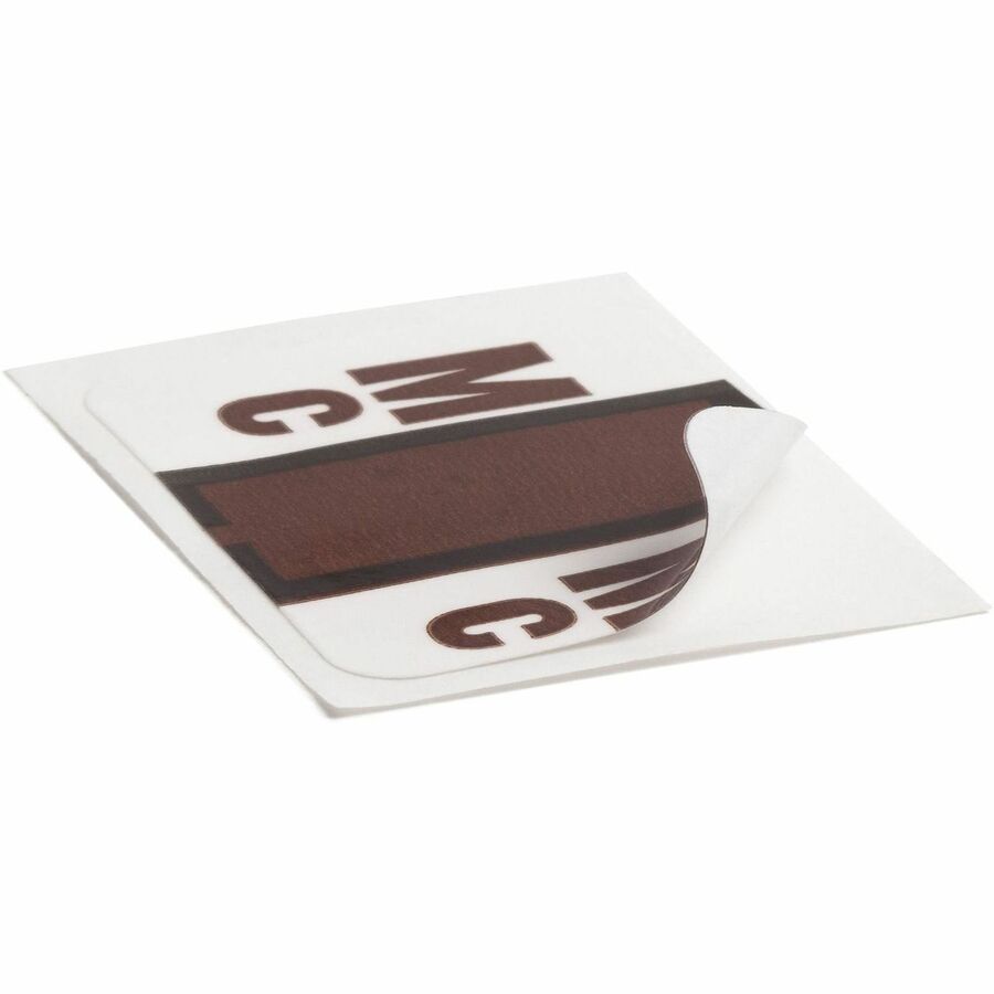 Smead BCCR Bar-Style Color-Coded Labels - Alphabet, MC - x 1 1/4" Width x 1" Length - Brown - Laminated - 1 Roll