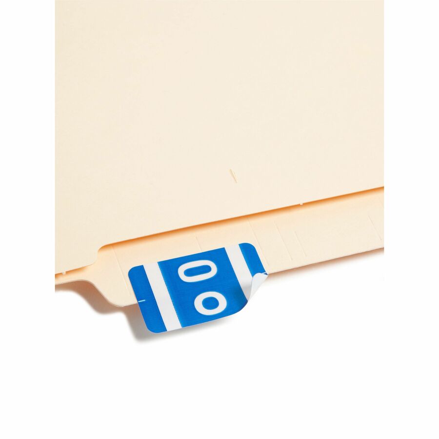 Smead AlphaZ ACCS Color-Coded Labels - O - x 1" Width x 1 5/8" Length - Dark Blue - Laminated - 10 / Sheet - 1 Pack