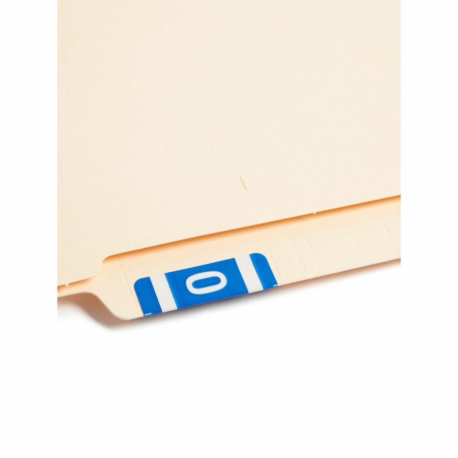 Smead AlphaZ ACCS Color-Coded Labels - O - x 1" Width x 1 5/8" Length - Dark Blue - Laminated - 10 / Sheet - 1 Pack