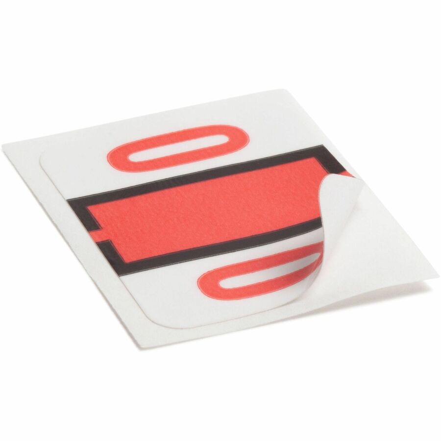 Smead BCCRN Bar-Style Color-Coded Labels - 0 - x 1 1/4" Width x 1" Length - Pink - Laminated - 500 / Roll