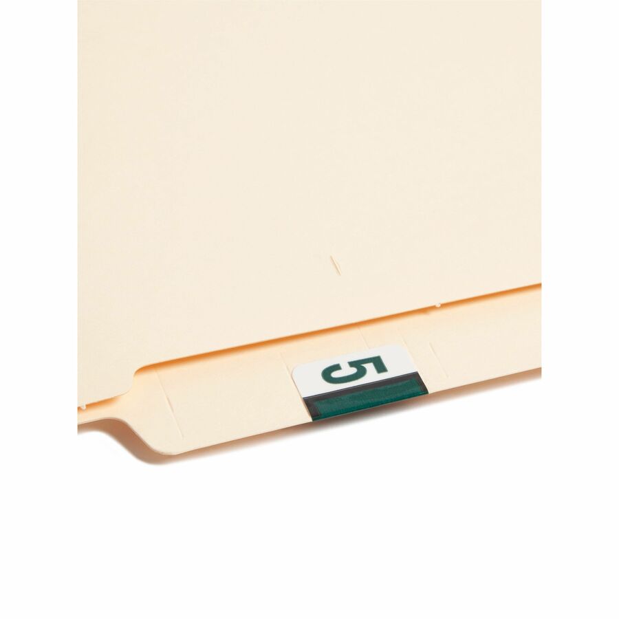 Smead BCCRN Bar-Style Color-Coded Labels - 5 - x 1 1/4" Width x 1" Length - Dark Green - Laminated - 500 / Roll