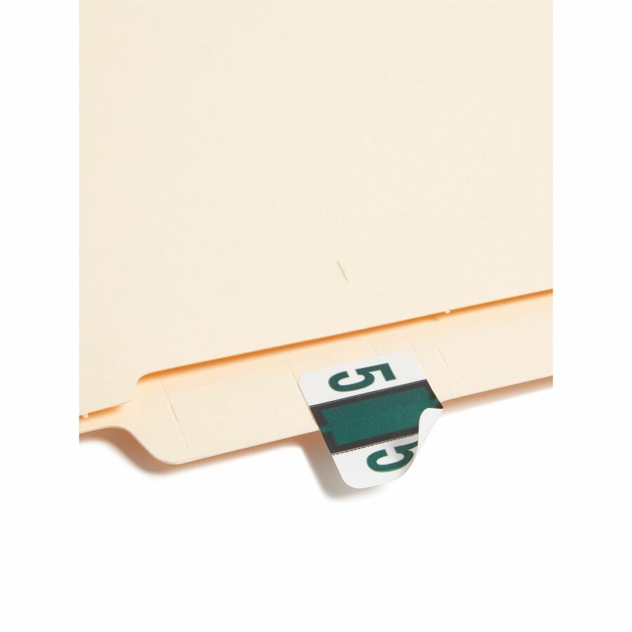 Smead BCCRN Bar-Style Color-Coded Labels - 5 - x 1 1/4" Width x 1" Length - Dark Green - Laminated - 500 / Roll