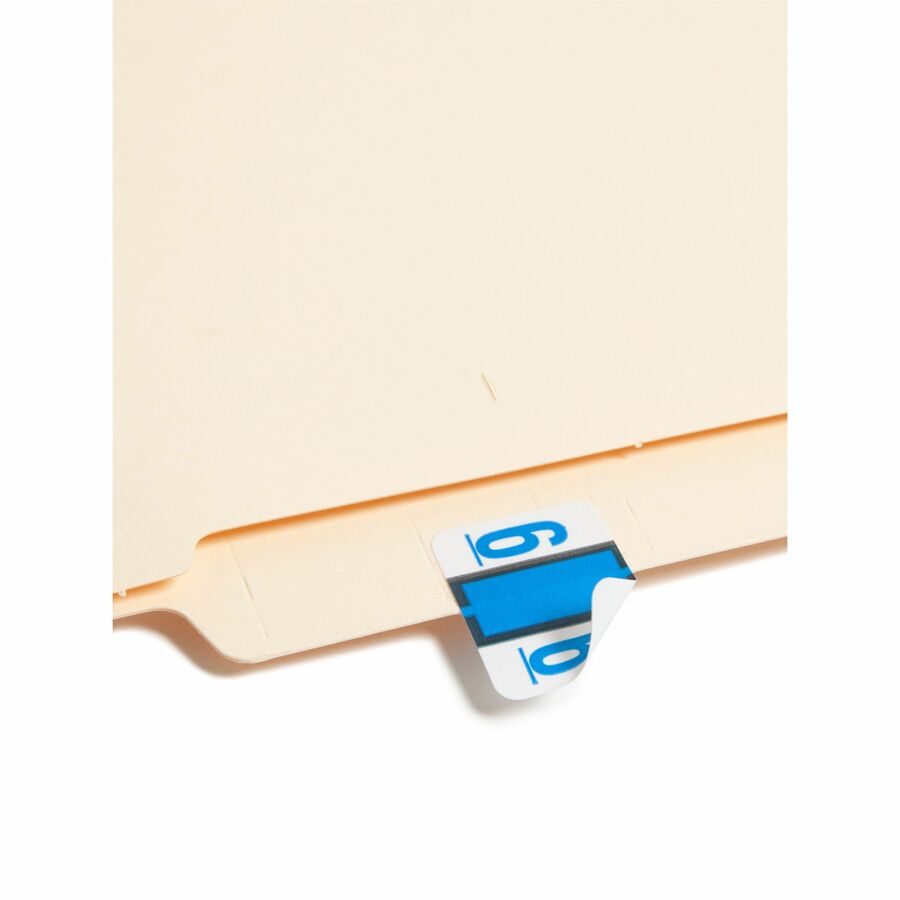 Smead BCCRN Bar-Style Color-Coded Labels - 6 - x 1 1/4" Width x 1" Length - Blue - Laminated - 500 / Roll