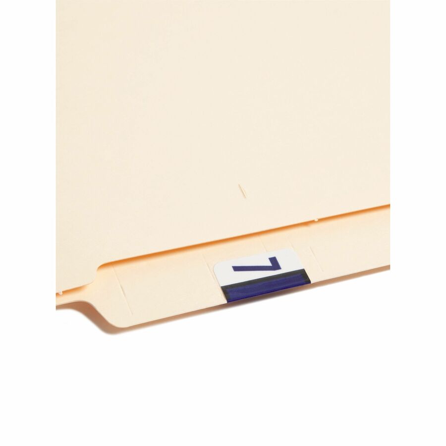 Smead BCCRN Bar-Style Color-Coded Labels - 7 - x 1 1/4" Width x 1" Length - Purple - Laminated - 500 / Roll