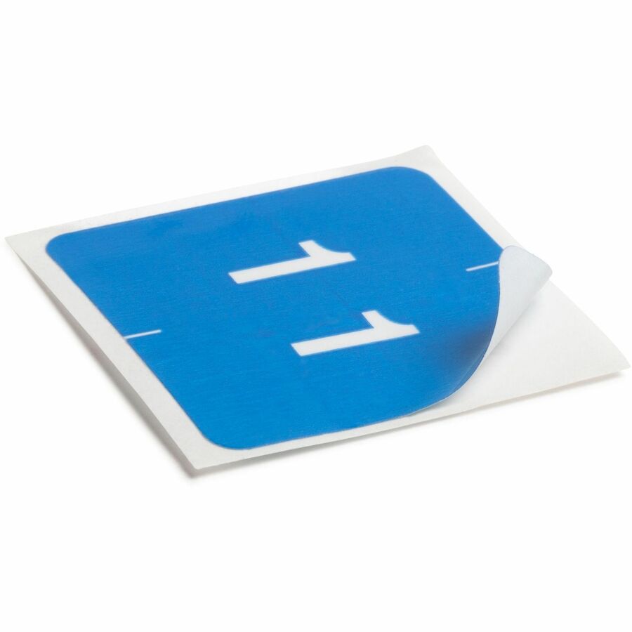 Smead DCC Color-Coded Numeric Labels - 1 - x 1 1/2" Width x 1 1/2" Length - Light Blue - Laminated - 250 / Roll