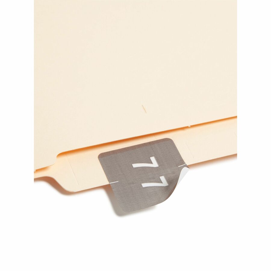 Smead DCC Color-Coded Numeric Labels - 7 - x 1 1/2" Width x 1 1/2" Length - Gray - Laminated - 250 / Roll