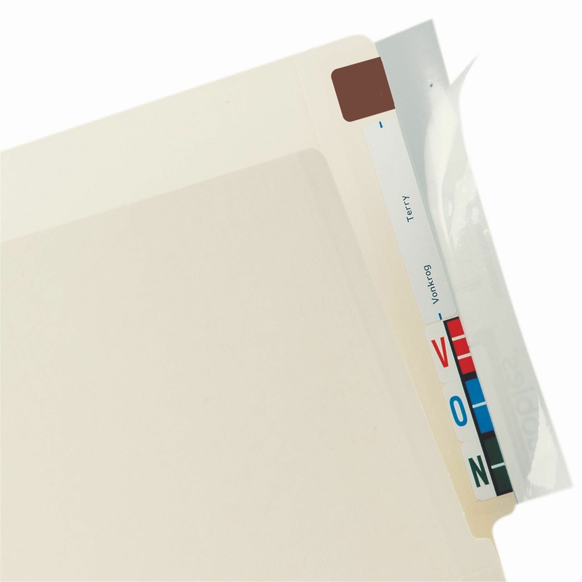 2" Tab Height x 8" Tab Width - Clear Tab(s) - Wear Resistant, Tear Resistant - 100 / Pack