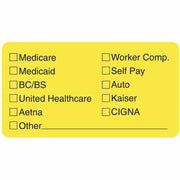 1 3/4" Width x 3 1/4" Length - Yellow - 250 / Roll