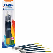 Assorted - Wood Red Handle - Aluminum Ferrule - 5 / Set