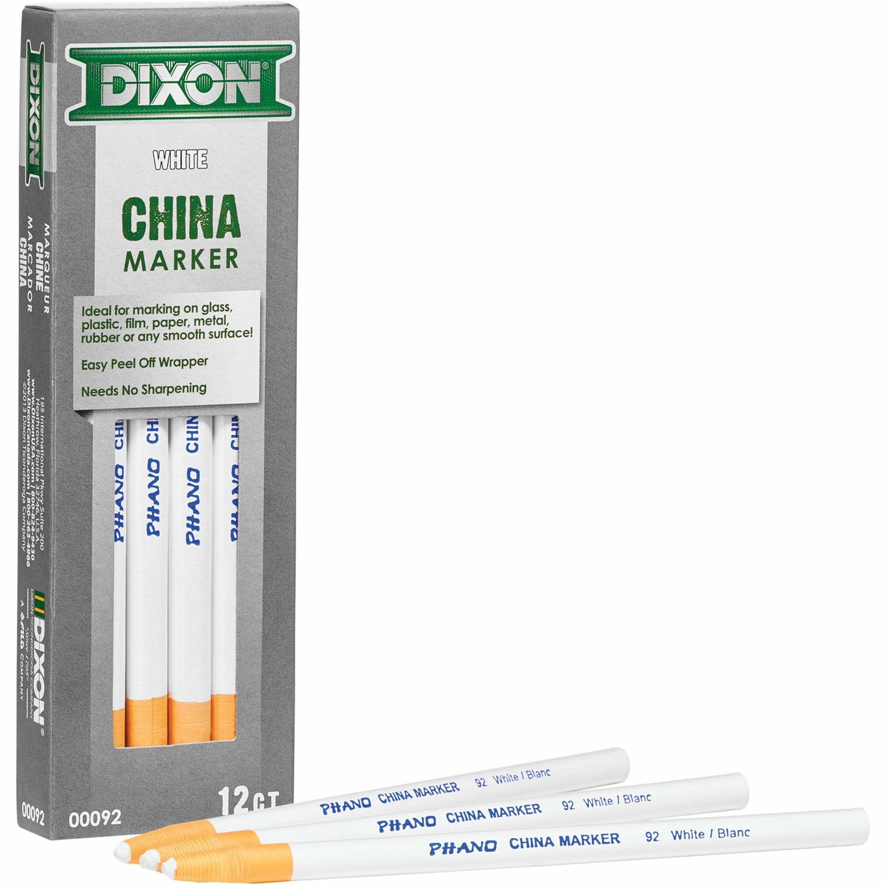 Phano China Markers, White, Pack of 12