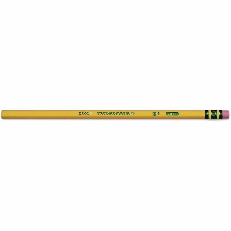 Ticonderoga Wood-Cased Pencils - Black Lead - #3 - Yellow Barrel - 1 Dozen