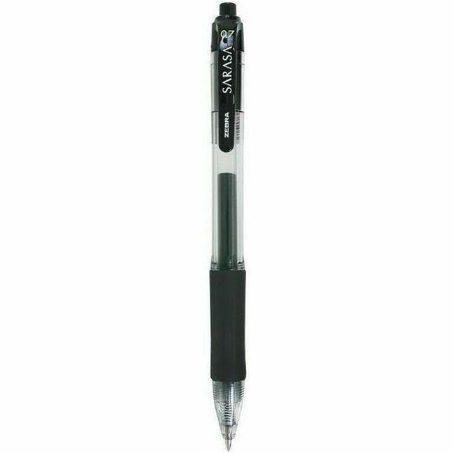 1 mm Bold Pen Point - Retractable - Black Ink - Gel-based - 1 Dozen