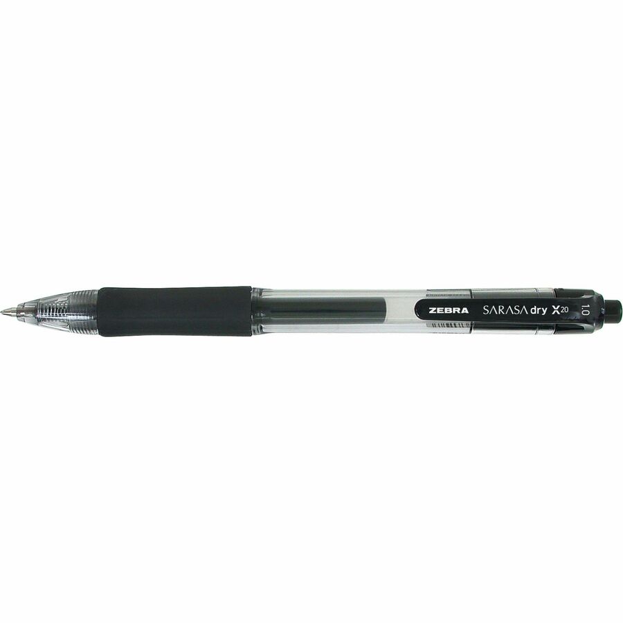 1 mm Bold Pen Point - Retractable - Black Ink - Gel-based - 1 Dozen