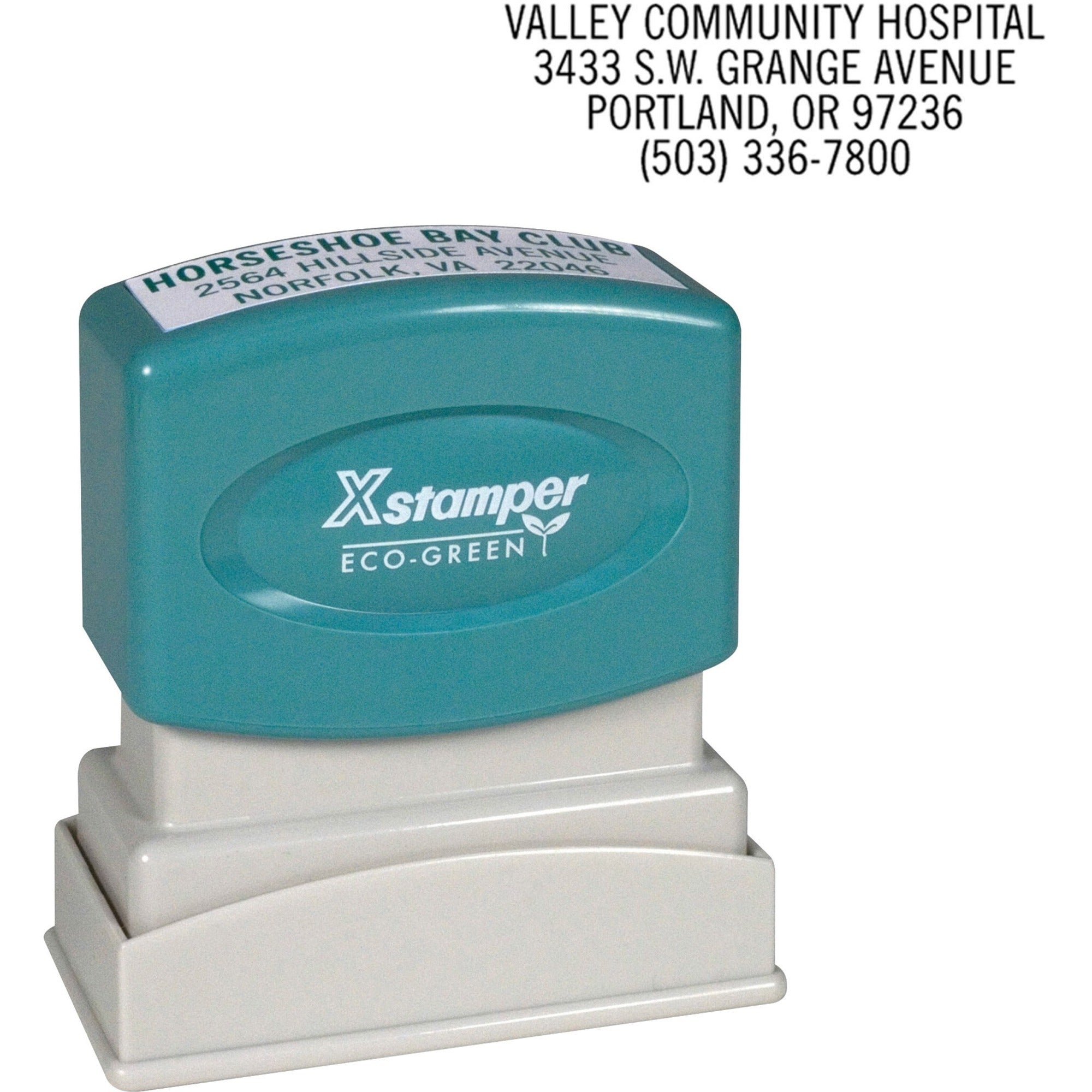 Custom Message Stamp - 0.50" Impression Width x 1.62" Impression Length - 50000 Impression(s) - Recycled - 1 Each
