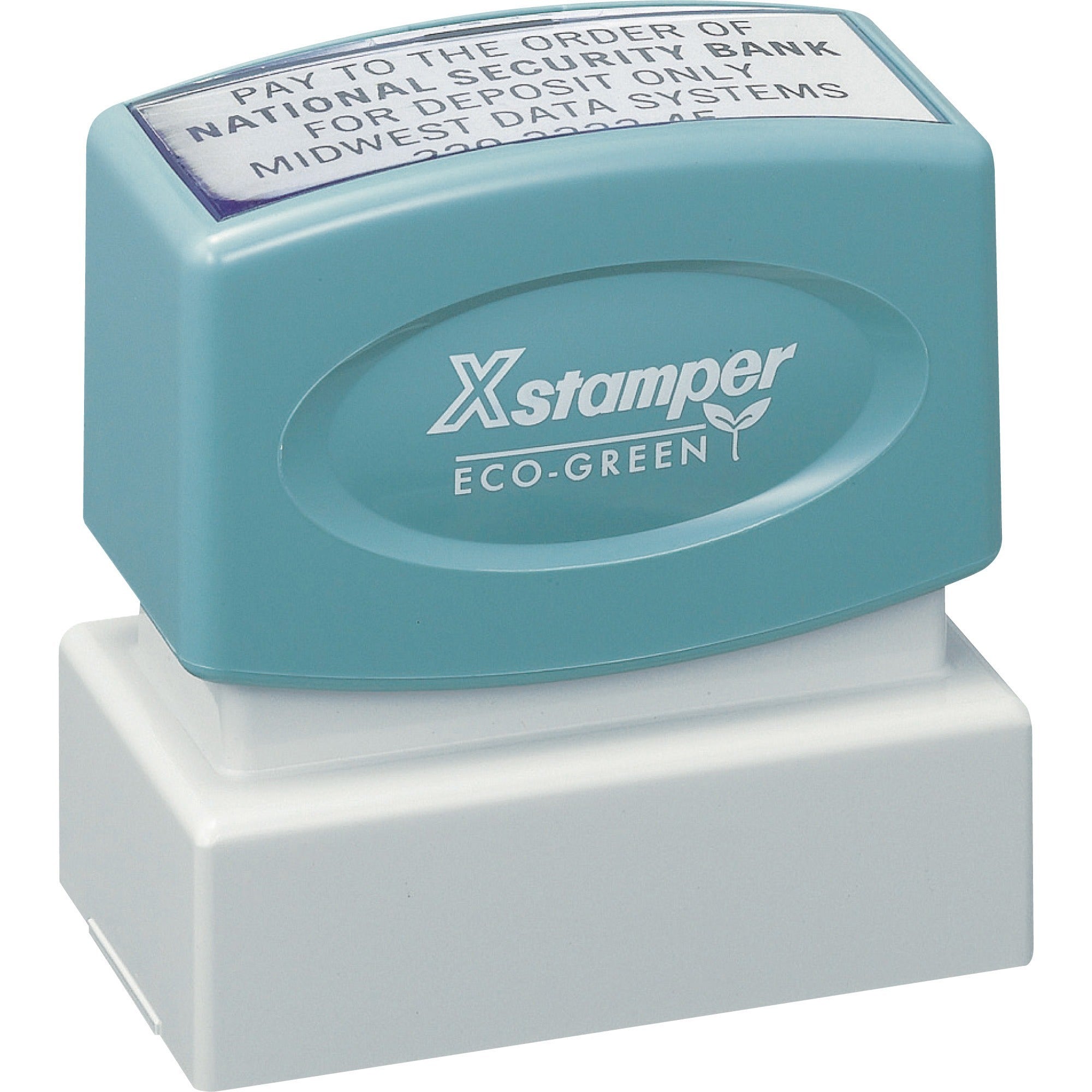 Custom Message Stamp - 1" Impression Width x 2" Impression Length - 50000 Impression(s) - Recycled - 1 Each