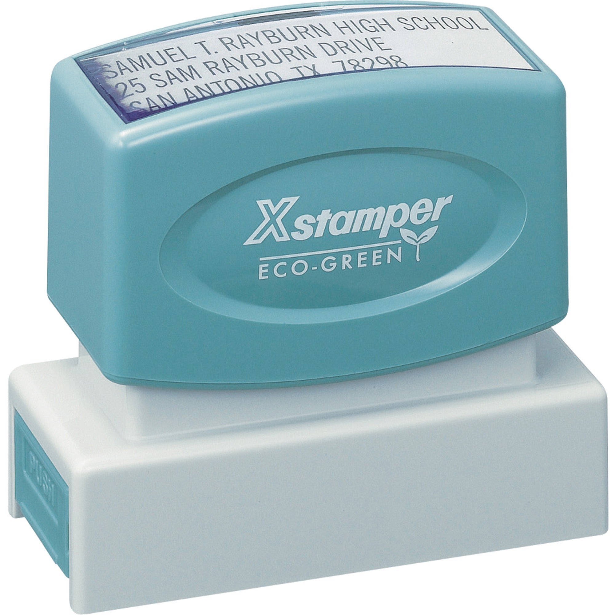 Custom Message Stamp - 0.62" Impression Width x 2.44" Impression Length - 50000 Impression(s) - Recycled - 1 Each