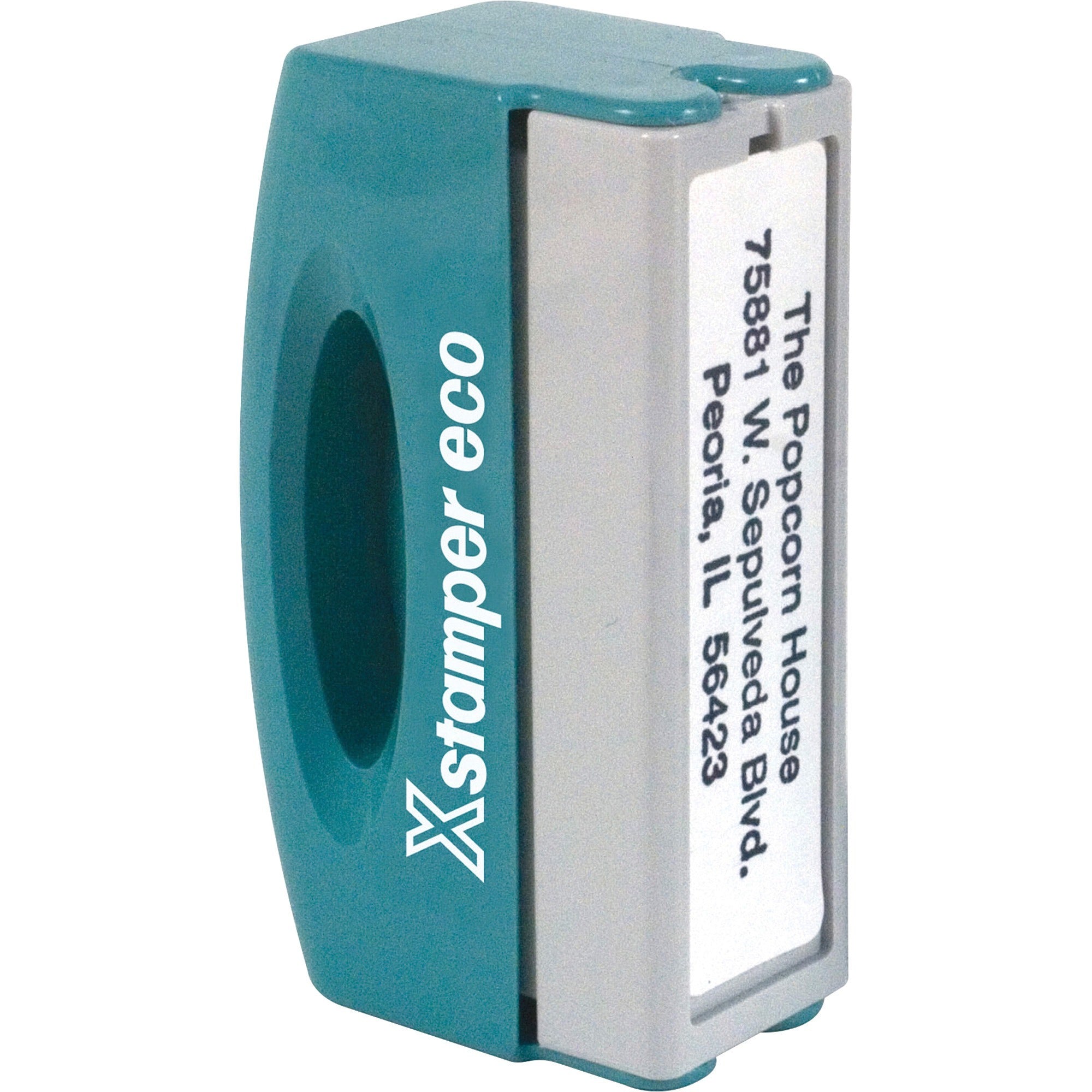 Custom Message Stamp - 0.50" Impression Width x 2" Impression Length - 50000 Impression(s)Plastic - Recycled - 1 Each