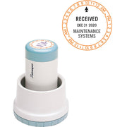 Message/Date Stamp - RECEIVED - 1.90" Impression Diameter - 50000 Impression(s) - Red, Blue - Recycled - 1 Each