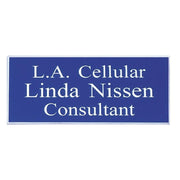 Xstamper Xecutives Name Badges - 3" Width x 1" Height - Plastic - 1 Each